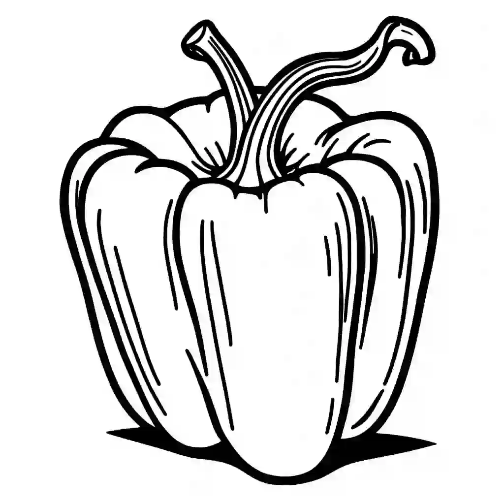 Yellow bell peppers coloring pages